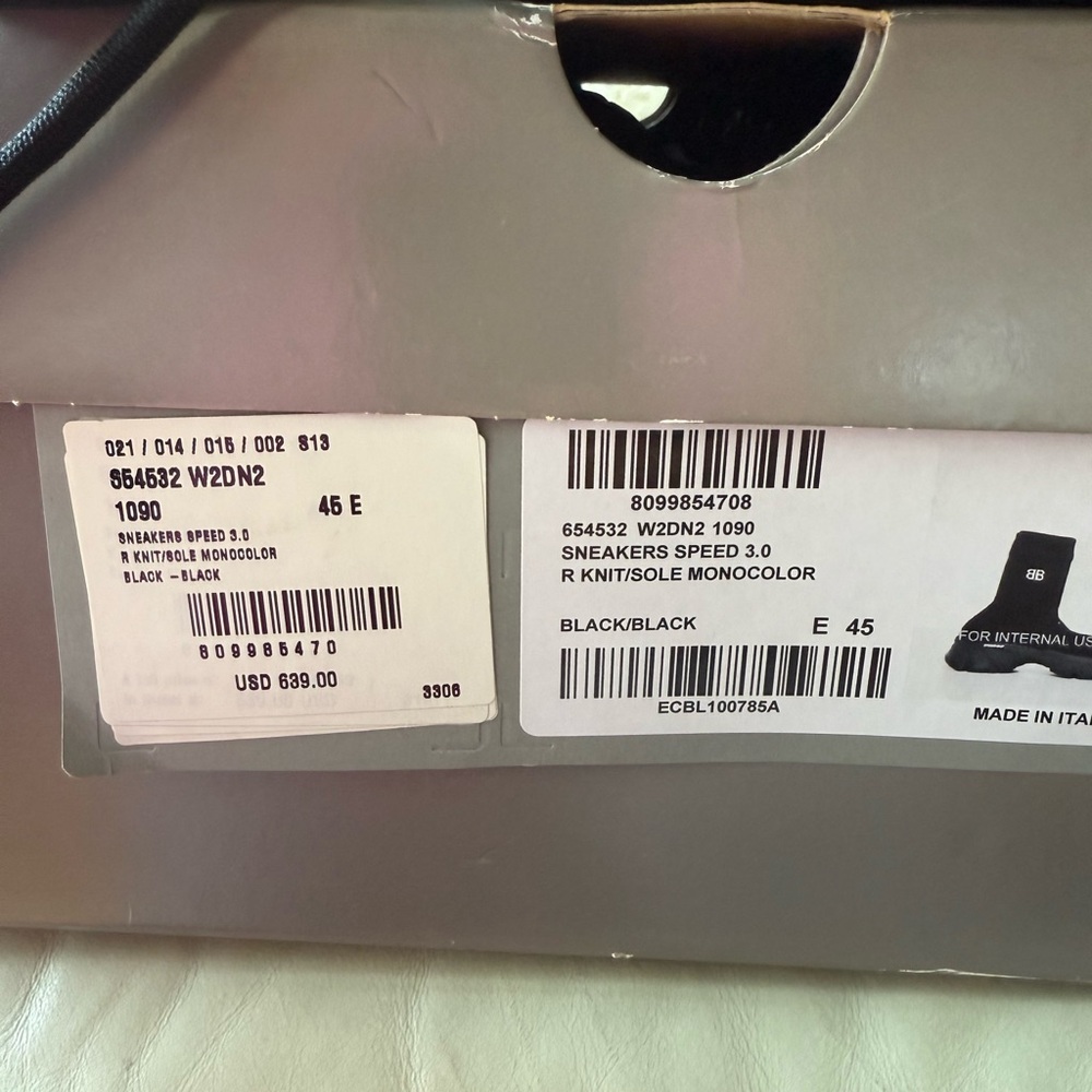 ❌SOLD❌Men’s Balenciaga Speed 3.0 Knit Sneakers - EU 45 - Picture 7 of 10